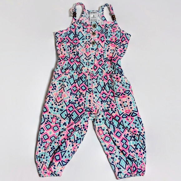 Carter's Other - ✨ Carter’s Baby Girl Printed Romper – Size 3 Months ✨